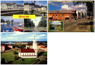 IISALMI, KOLME KORTTIA, käyttämättömiä