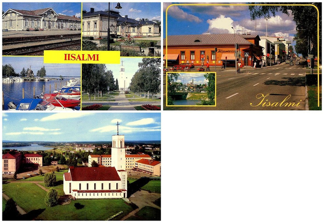 IISALMI, KOLME KORTTIA, käyttämättömiä