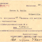 FIRMAKORTTI VALIO HELSINKI-ORIMATTILA FRAMA1 3/4 MK - pikkukuva 2