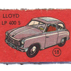 Vanha Tulitikku Etiketti Autot n:o 18 LLOYD LP 400 S - pikkukuva 1