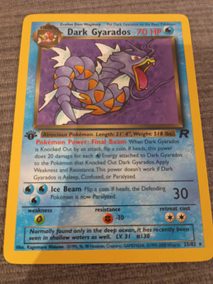 Dark Gyarados 1st Edition (25/82) – Team Rocket (Rare)
