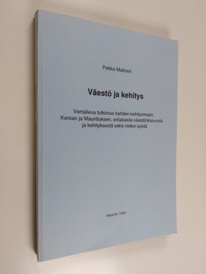 Pekka Malinen : Väestö ja kehitys : vertaileva tutkimus k...