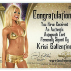 Bench Warmer 2007 Gold Edition Autograph Krisi Ballentine - pikkukuva 2