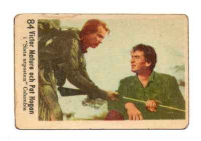 Purkkakuva n:o 84 VICTOR MATURE och PAT HOGAN Purukumikuva