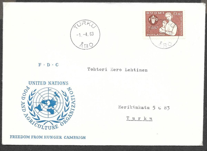 Postilähetys - Nälkä pois (LAPE 566) Turku 1.4.1963