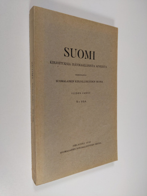 Suomi : Kirjoituksia isänmaallisista aineista. Viides jak...
