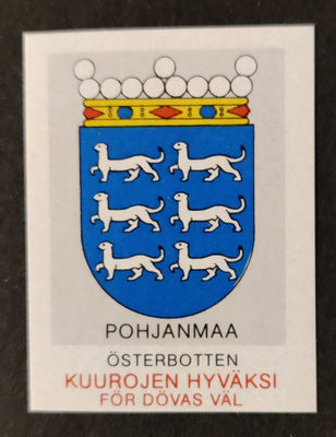 Kuurojen hyväksi - Pohjanmaa kirjeensulkija / tarra **