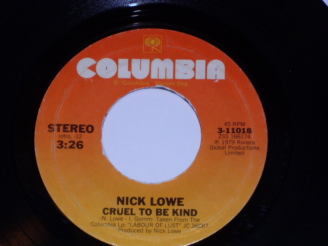 7" NICK LOWE - Cruel To Be Kind - single 1979 new wave EX