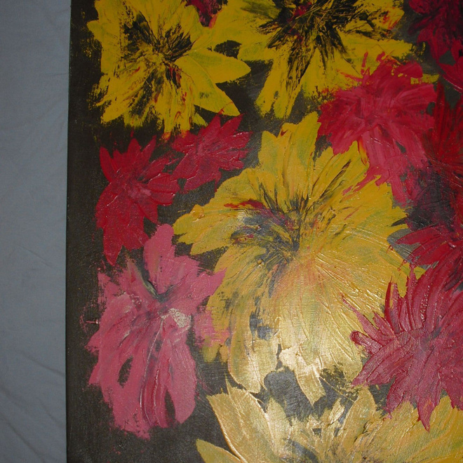 KUKKA MAALAUS, 60x101cm, singeeraus, VAIN NOUTO
