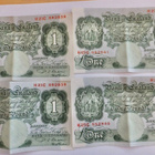 Englanti Iso-Britannia 4 x 1 pound HYVÄT Numerot Peräkkäin - pikkukuva 1