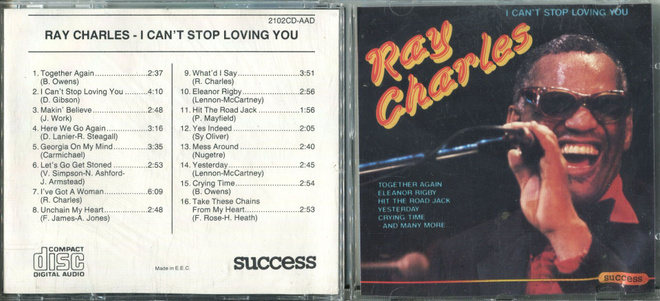 RAY CHARLES . CD-LEVY . I CAN´T STOP LOVING YOU