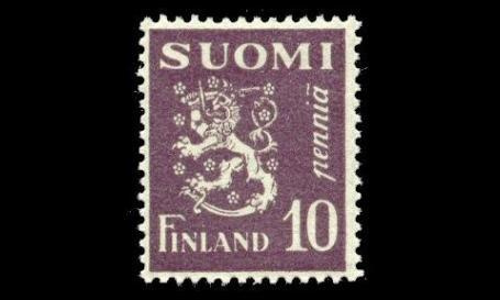 144 ** Leijona 10 p violetti (1930)