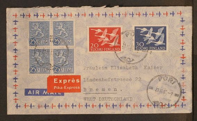 # 23000 # Pori pikakirje lentopostissa > Saksaan