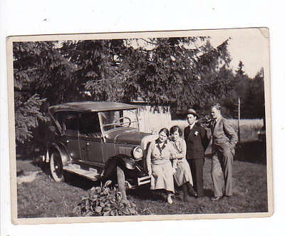 VANHA Valokuva UPEA Auto 1920-l 6 x 8,5 cm