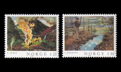 Norja 823-4 ** Maalaustaiteen klassikkoja (1980)