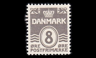 Tanska 200_II ** Aaltoviiva 8 öre (1933)