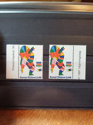 MM 1997 2,80mk molemmat variantit postituoreina.