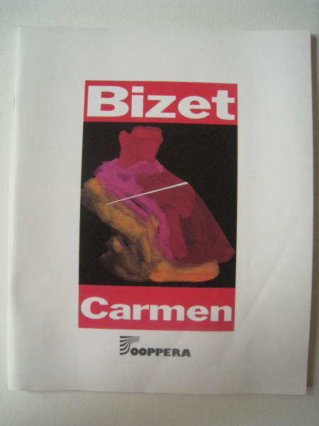 Käsiohjelma Bizet Carmen Ooppera