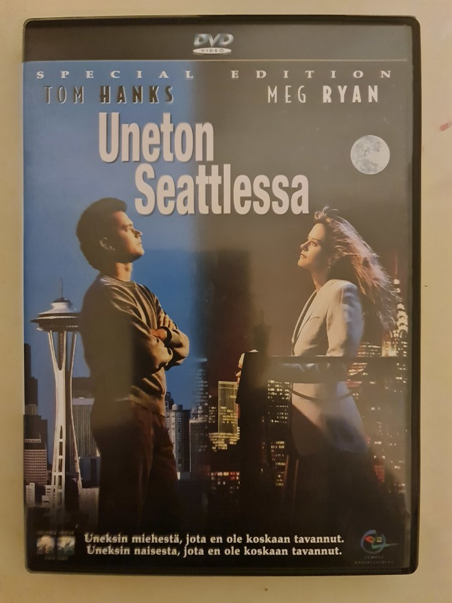 Uneton Seattlessa (1993) Tom Hanks & Meg Ryan, dvd egmont