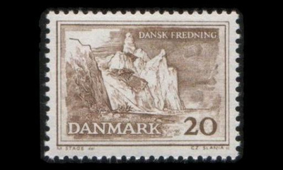 Tanska 408x ** Luonnonsuojelu X-paperi (1962)