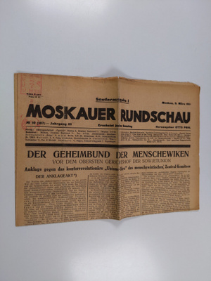 Moskauer Rundshau : 2. März 1931