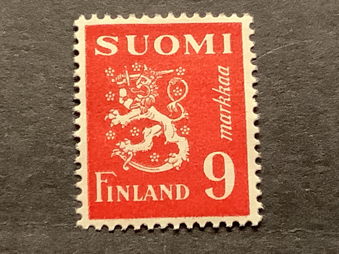 351 / 1948 M30 Leijona punainen 9 mk ** postituore