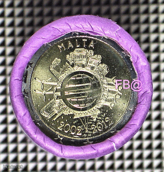 2012 MALTA 2 euro juhlaraha   EURO 10 vuotta UNC