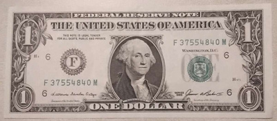 USA 1 Dollarin seteli 1985