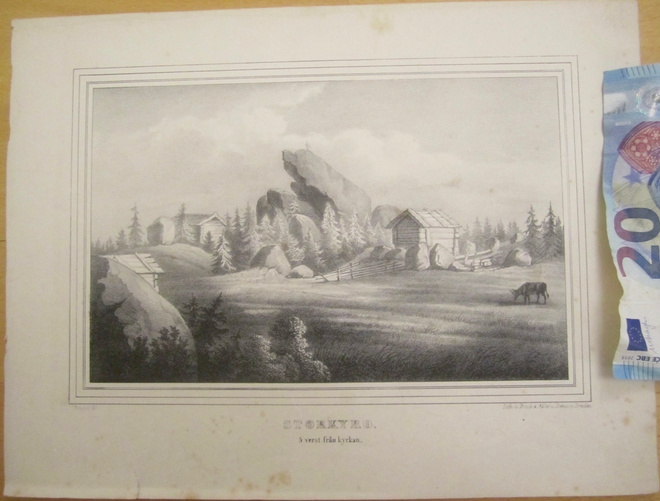 VANHA Gravyyri Knutson Isokyrö 1840-l von Adler Dietze