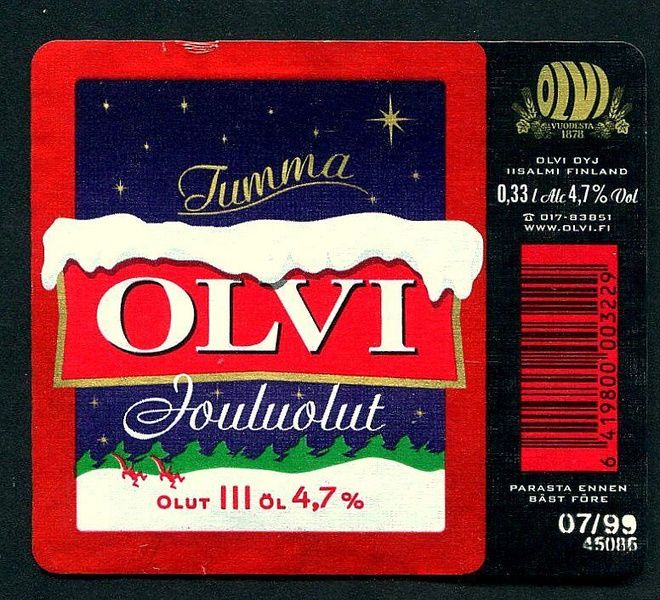OLVI Tumma Jouluolut 0.33 cl