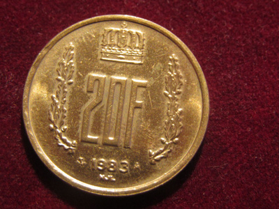 20 francs 1983. Luxemburg