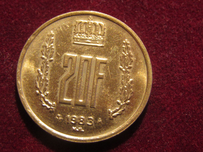20 francs 1983. Luxemburg
