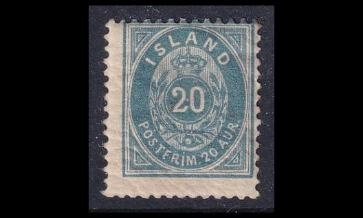 Islanti 14Ba * Ovaali 20 Aur (12¾) (1882)