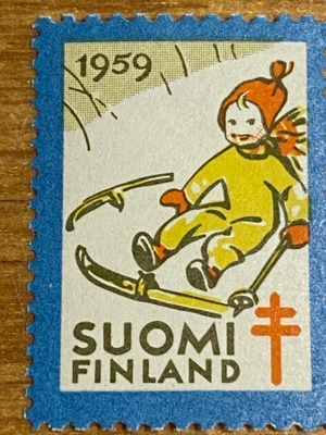 JOULUMERKKI MÄENLASKIJA 1959**