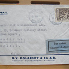 Puunhakkaja 25 mk yksin ilmapostina/firma Englantiin 1947 - pikkukuva 1