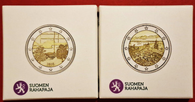 2 x 2 € Suomi PROOF: Koli kansallismaisema + Saunakulttuuri.