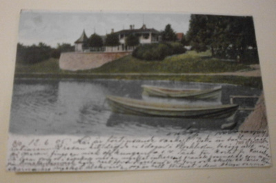 Hjo, näkymä hotelli Bellevue'en, vanha väripk, p .1905