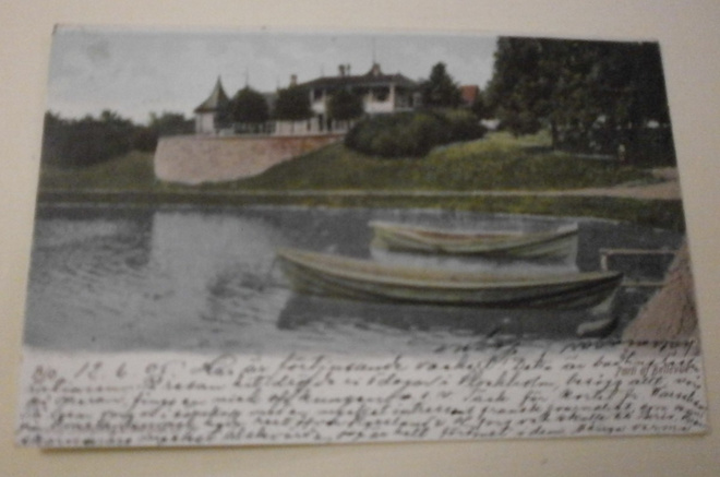 Hjo, näkymä hotelli Bellevue'en, vanha väripk, p .1905