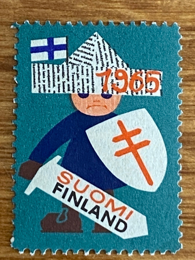 JOULUMERKKI PAPERIHATTUINEN POIKA 1965**