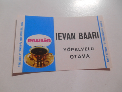 TT Etiketti Paulig Ievan Baari Otava