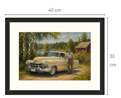 Uusi Cadillac art print 30 cm x 40 cm