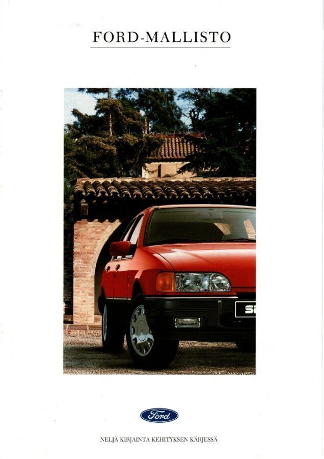 Ford mallisto -esite, 1987