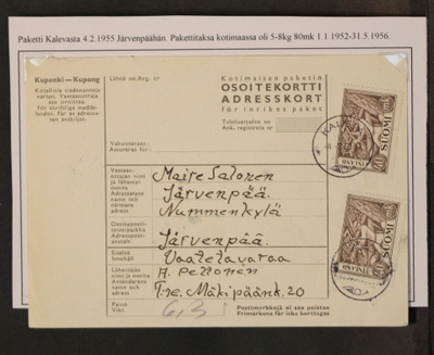 # 23991 # Paketti Kaleva > Järvenpää - 1955