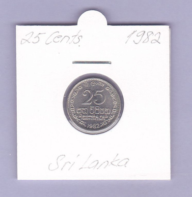 Sri Lanka 25 Cents v.1982 KM#141.2