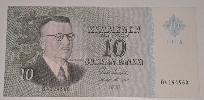 10 Markkaa 1963 Litt. A Ö4194560