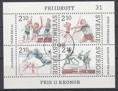 RUOTSI 1986 Yleisurheilu