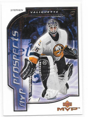 2000-01 Upper Deck MVP #199 Stephen Valiquette NYI MV RC