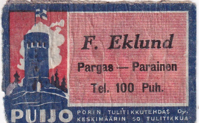 Pargas - Parainen. F. Eklund,    s61