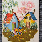 tipupari kodin pihalla, rivileima, kulkenut 1959 - pikkukuva 1
