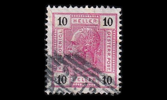 Itävalta 110C o Franz Joseph 10 H lakkan (13:13½) (1904)